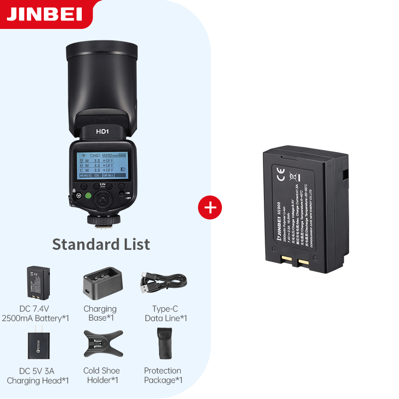 Photography Lighting Flash - Фотовспышка JINBEI HD-1 с круглой головкой,
