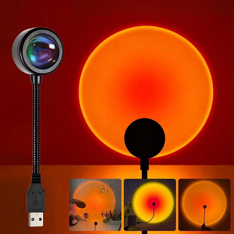 Photography Lighting Home - Красочная градиентная USB-лампа «Закат» для дома,