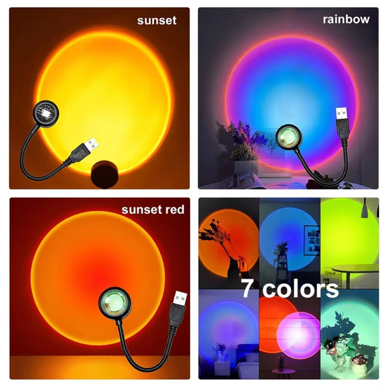 Photography Lighting Home - 1-4 шт. Светодиодная лампа-проектор «Закат» с