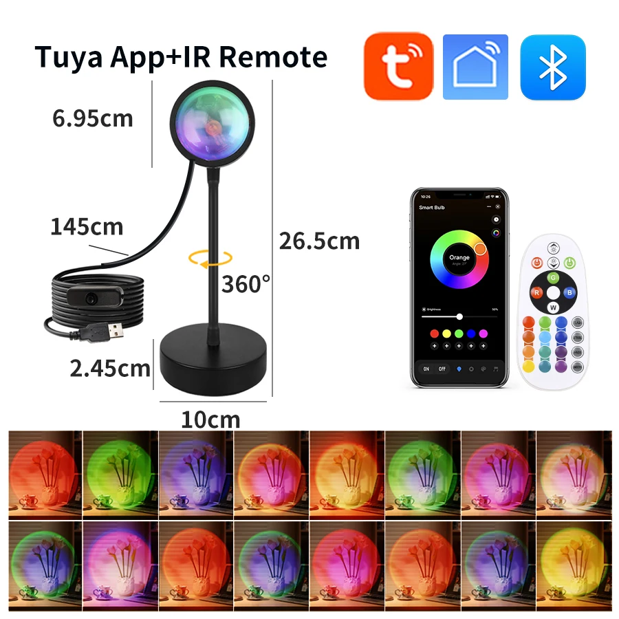 Умная лампа заката Tuya USB пр – обзор и цена Photography Lighting App